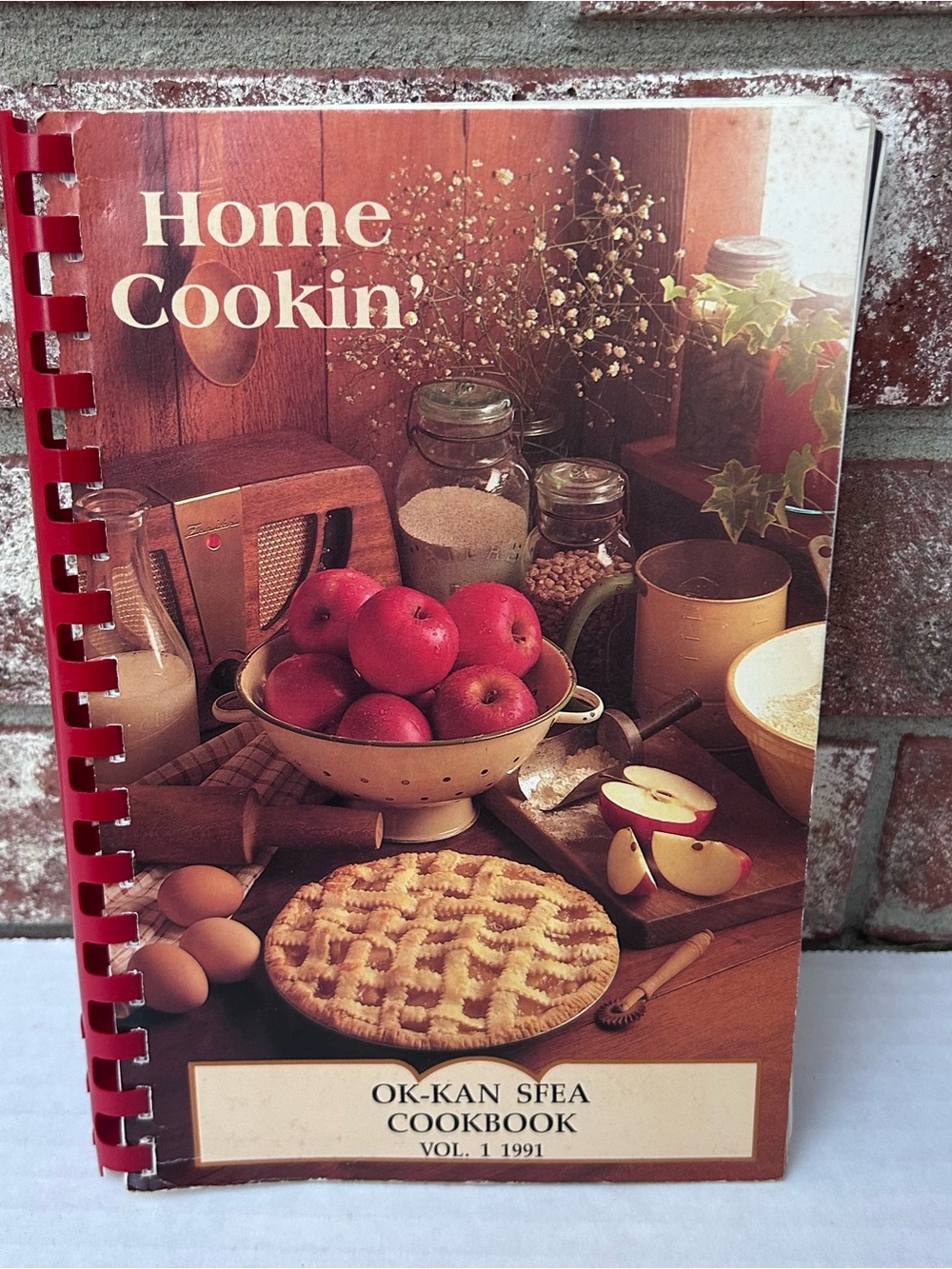 Home Cookin Ok-Kan SFEA Cookbook Vol 1 1991 Vintage Recipes State Farm Employees
